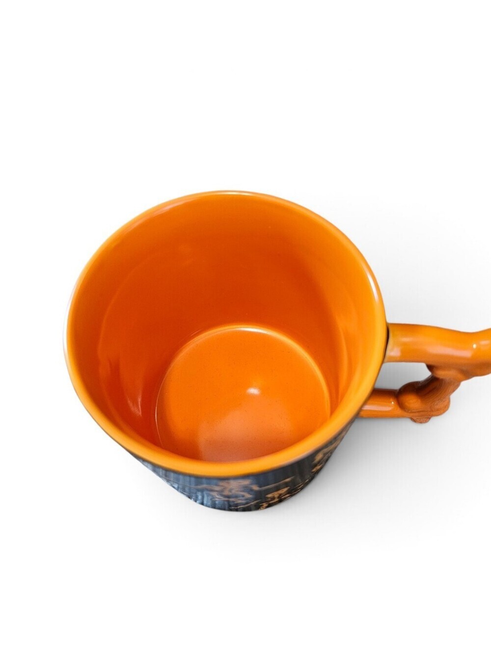 Halloween Skeleton Bone-Handle Ceramic Mug - Black & Orange, New! - Picture 3 of 4